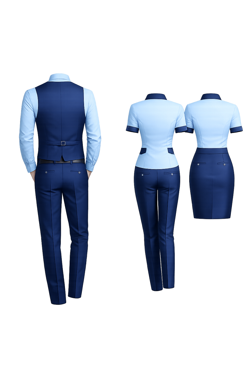 Office Staff Uniforms Back
